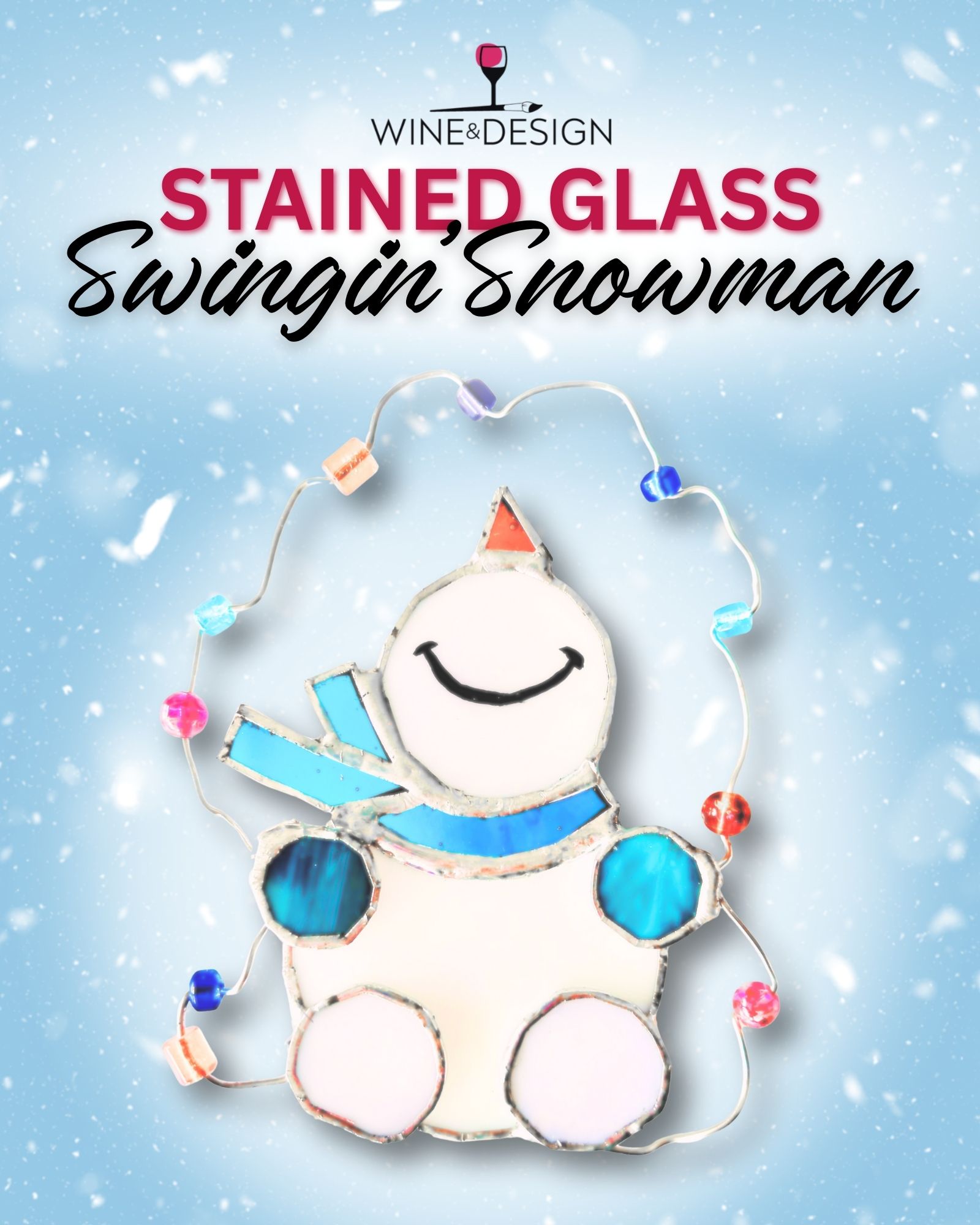 Stained Glass Snowman