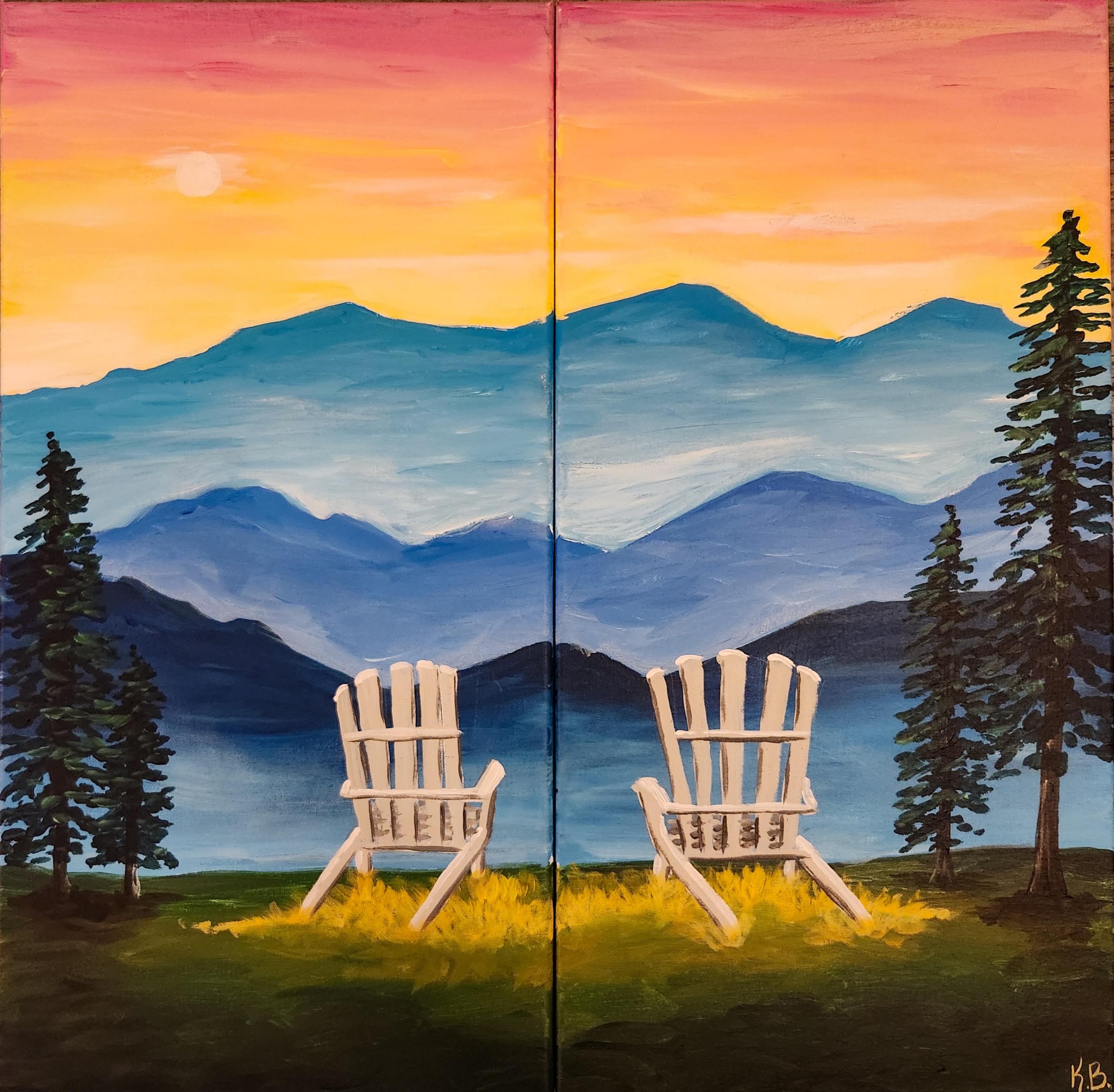 Love on the Blue Ridge Date Night *One Ticket Includes Materials for Two Painters*