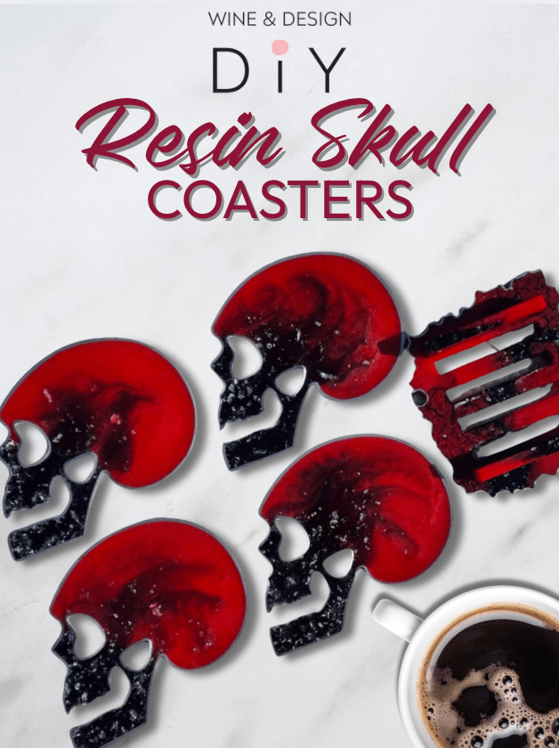 Skull Resin Poured Coasters