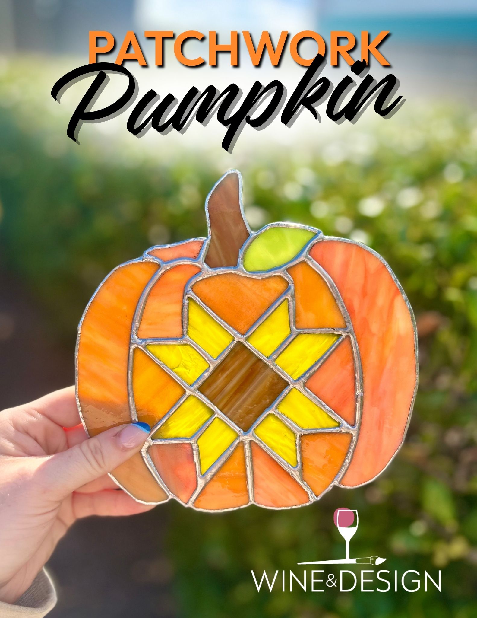 Patchwork Stained Glass Pumpkin