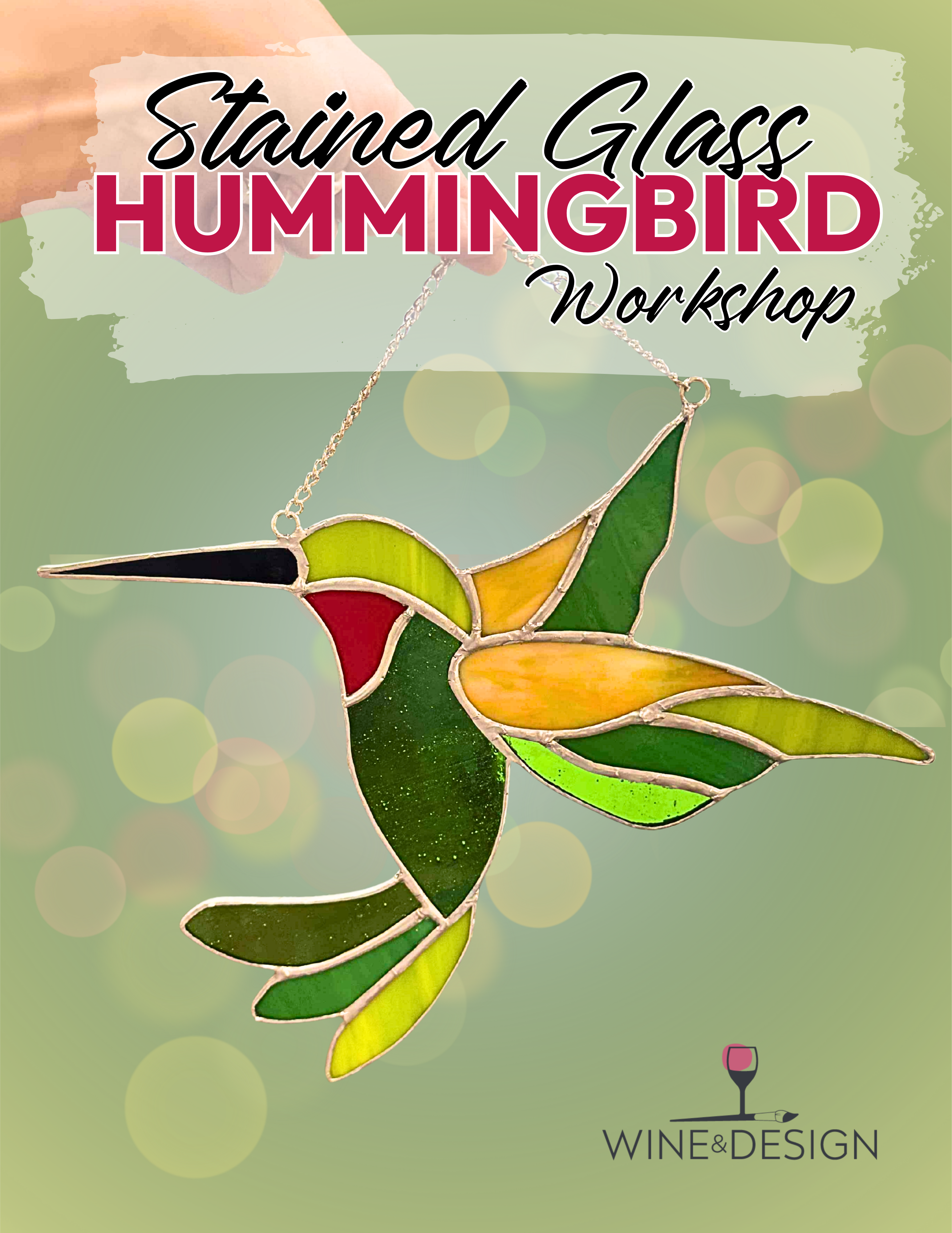 Stained Glass Hummingbird