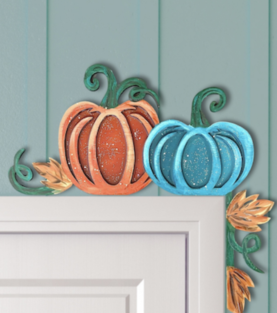 Resin Fall Pumpkin Door Sitter