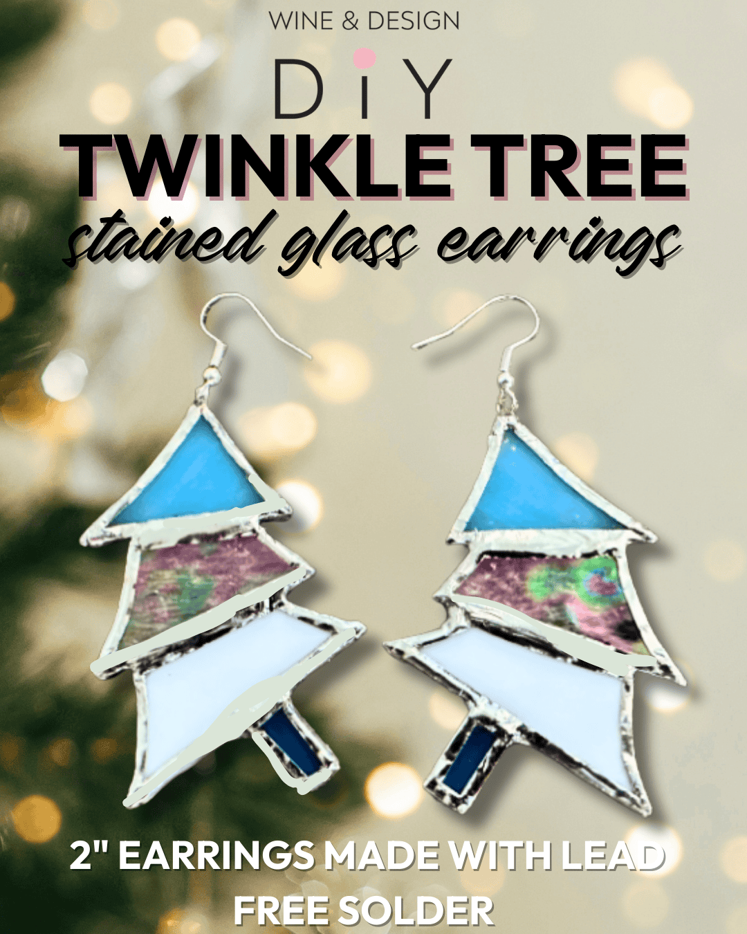 Twinkle Tree Stained Glass Earrings