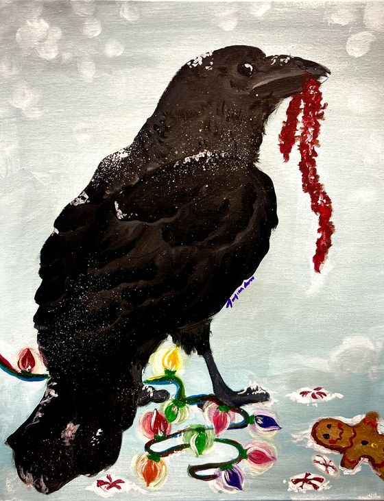 Christmas Crow's Mischief
