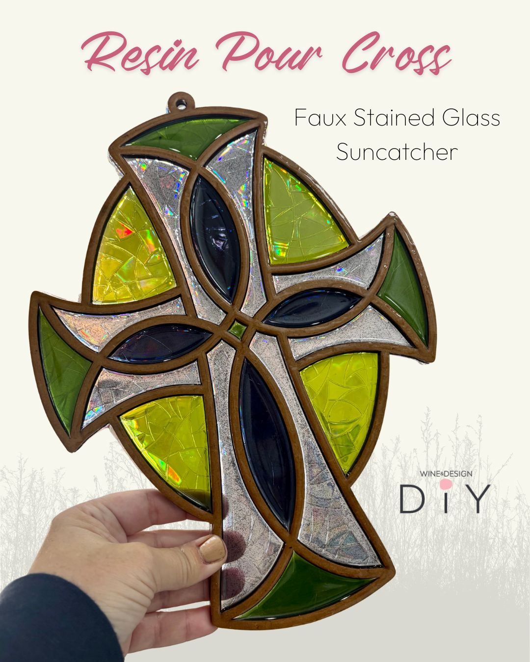 Resin Pour Celtic Cross Suncatcher Workshop - BYOB and Free Parking - Saint Patrick's Day