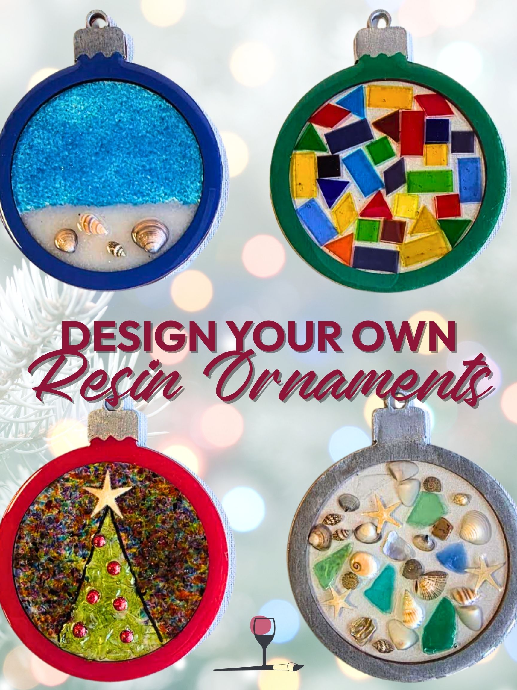 Design Your Own Resin Ornaments- Includes 4 Ornaments
