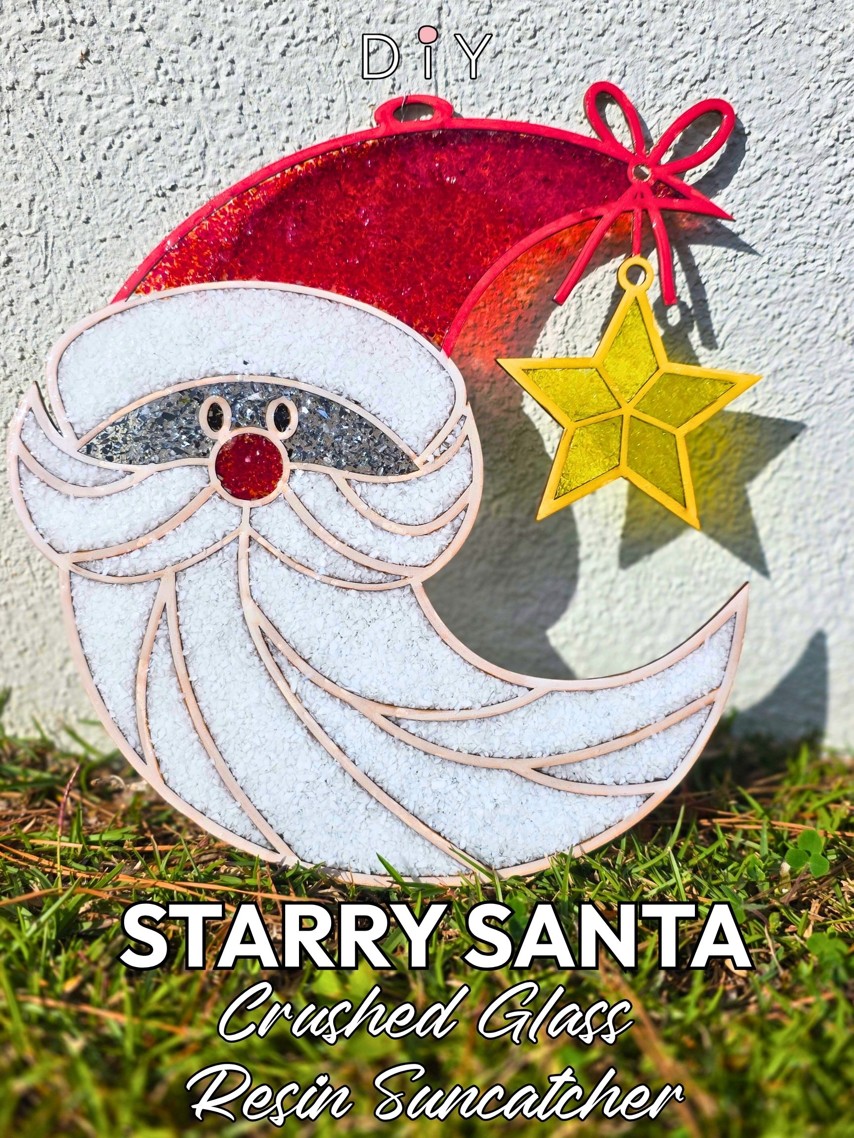 Starry Santa Crushed Glass Resin Workshop