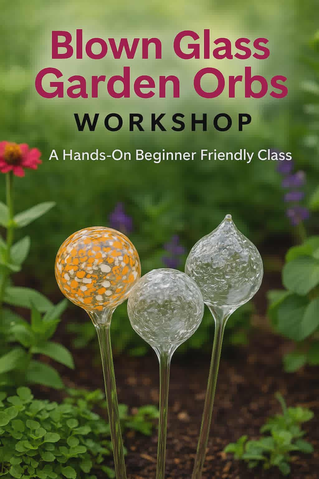 Introduction to Glass Blowing: Blown Glass Garden Orbs Workshop