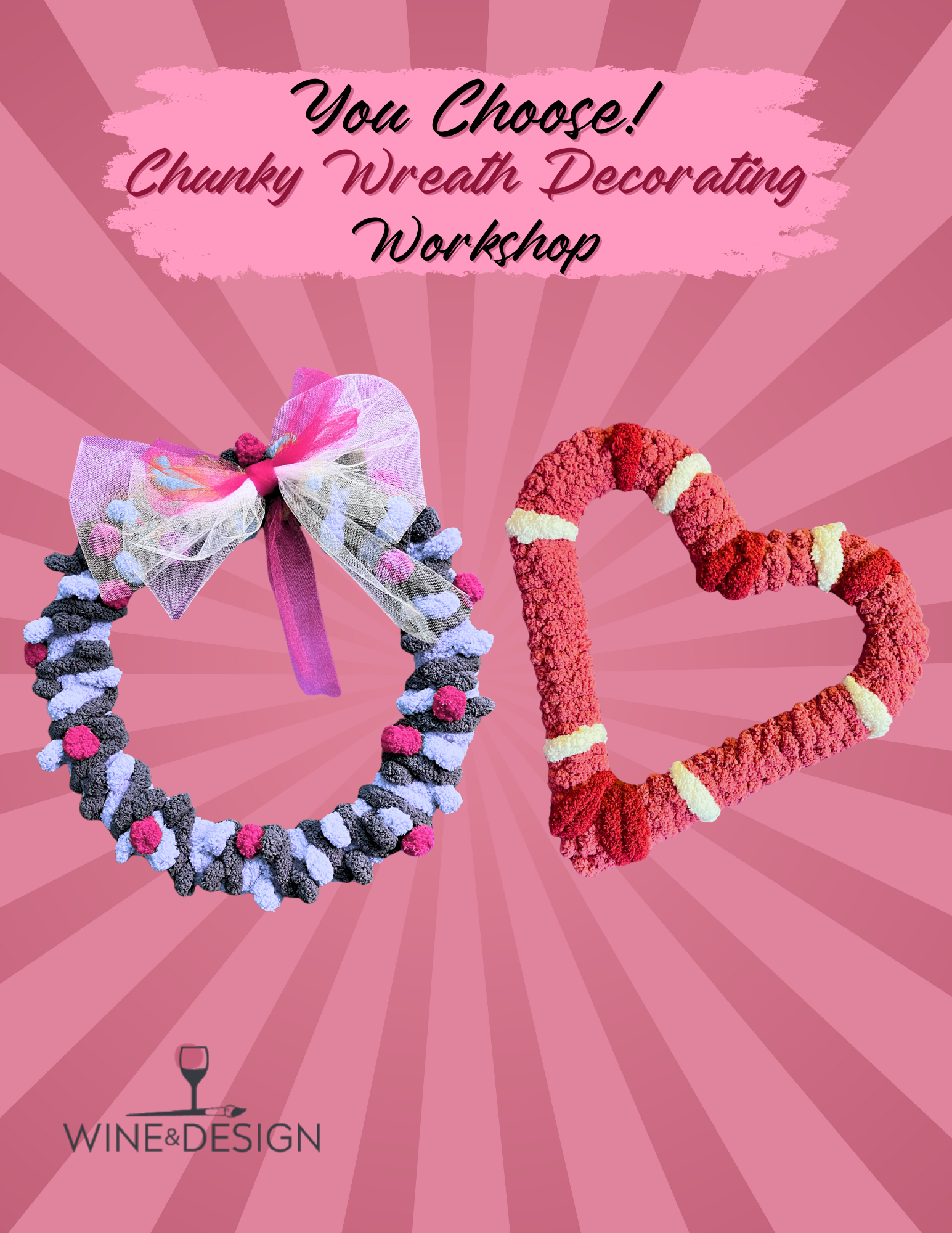 You Choose! Chunky Wreath 3:00pm-5:00pm