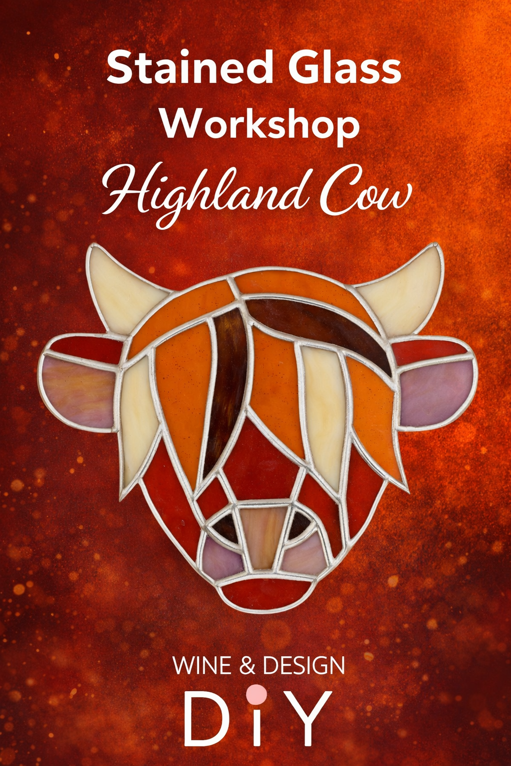 SOLD OUT! NEW! Highland Cow Stained Glass Workshop 