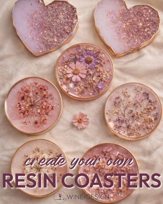 6 SPOTS LEFT: Resin Poured Coasters Set of 4