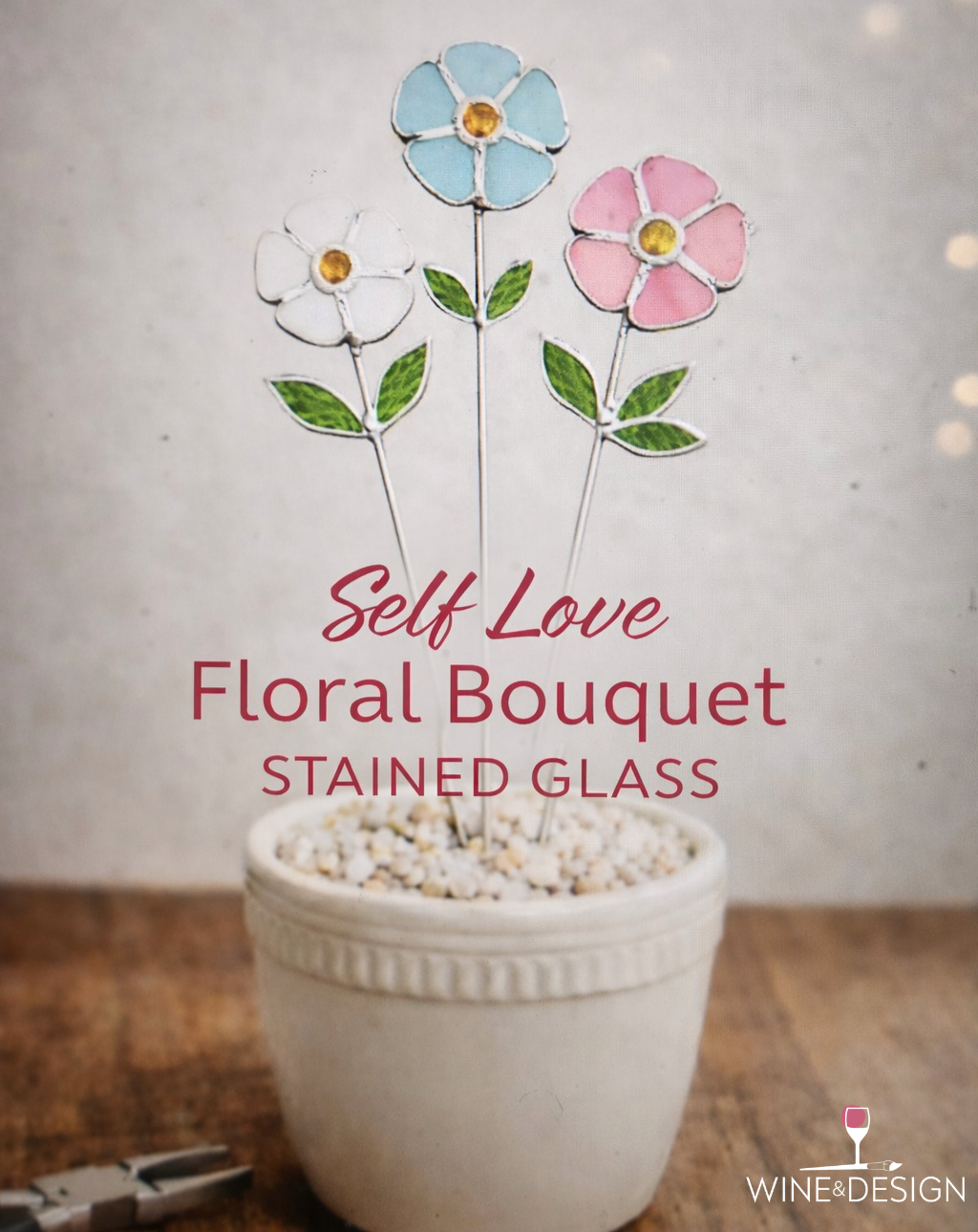 Self Love Floral Bouquet Stained Glass Workshop