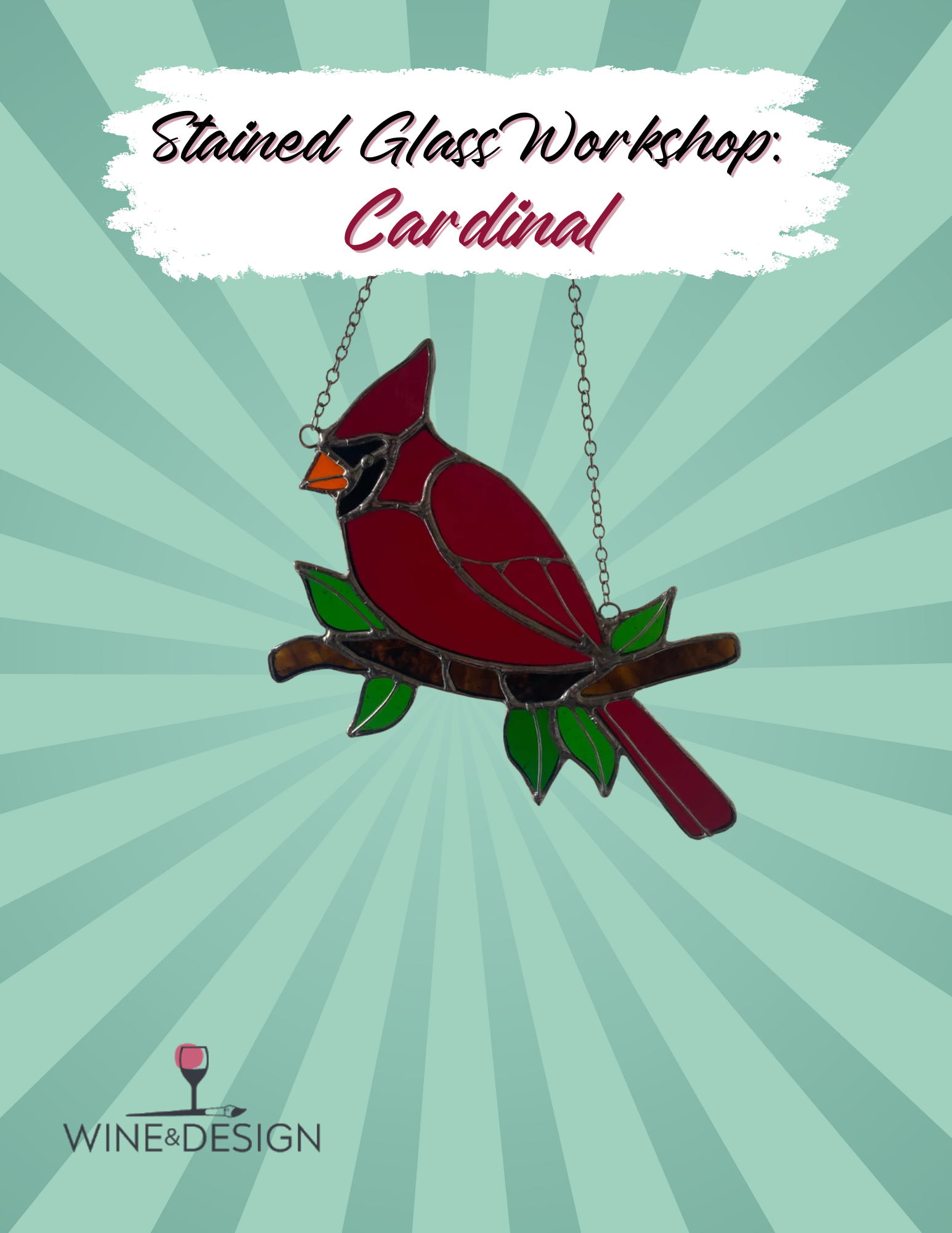 Stained Glass Cardinal Workshop