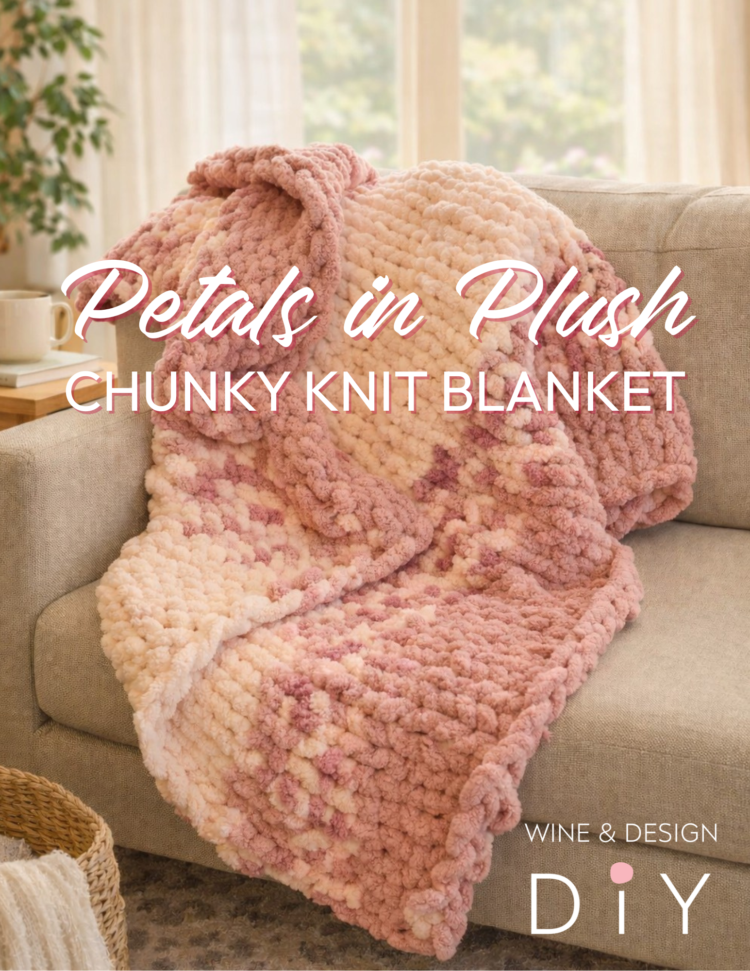Petals in Plush Chunky Knit Blanket Workshop