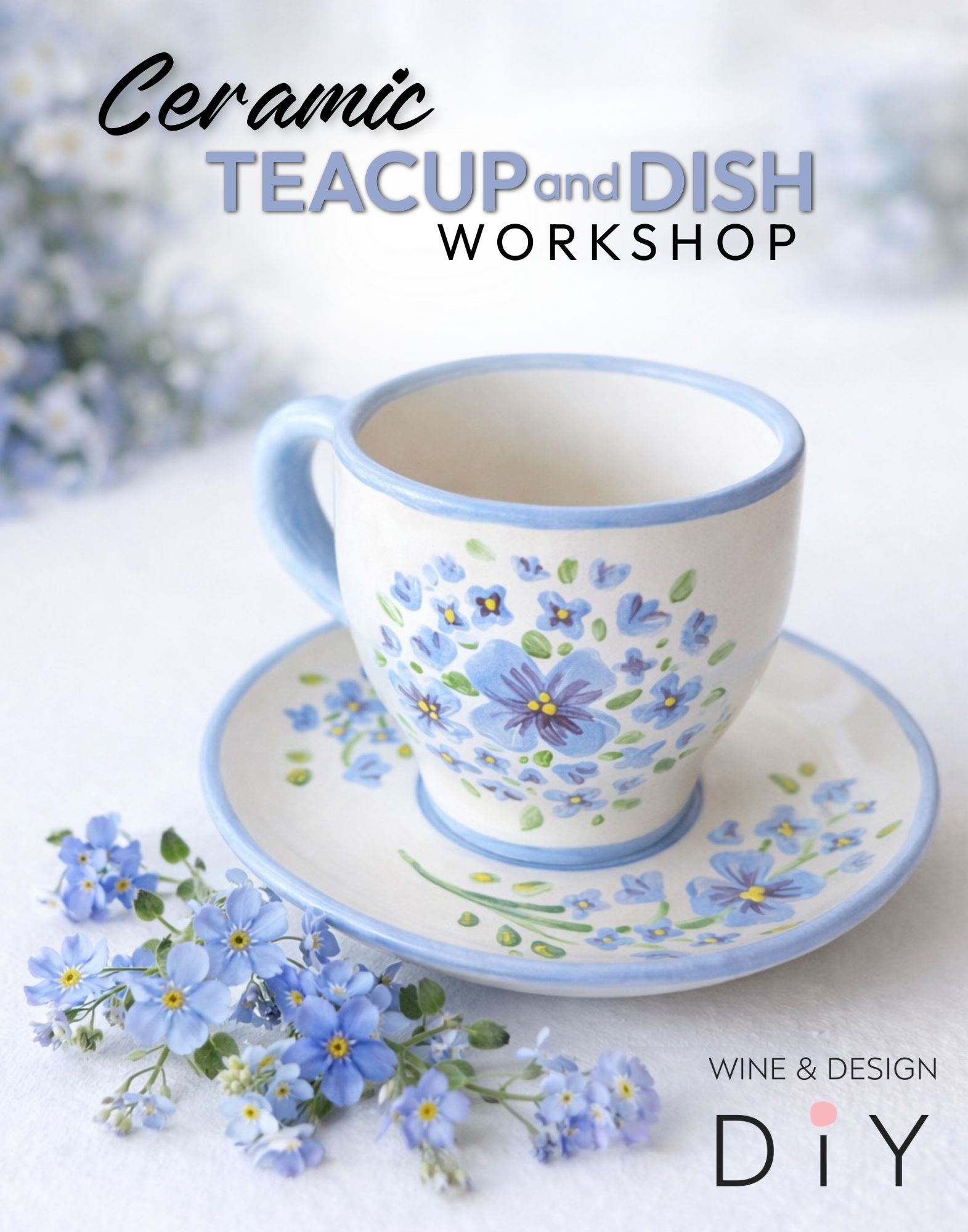 Bridgerton Night! Ceramic Tea Cup and Dish Workshop