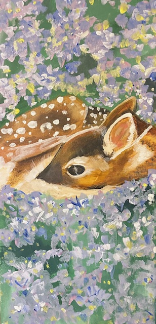 Fawn in Flowers