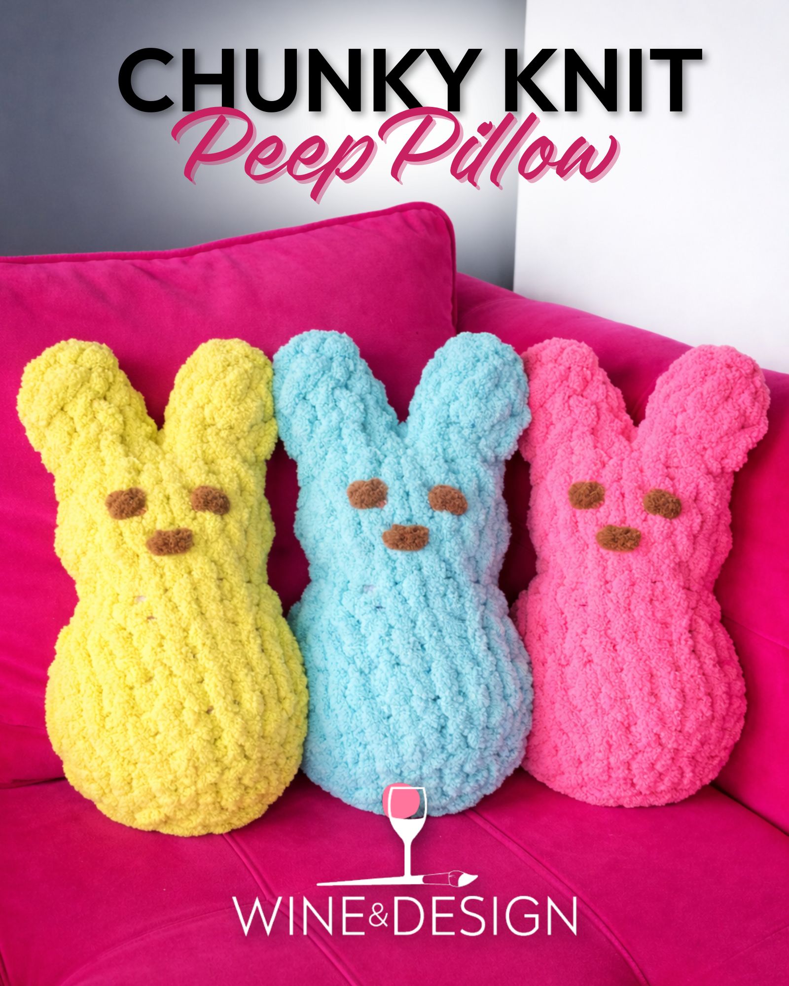 Chunky Knit Peep Pillow