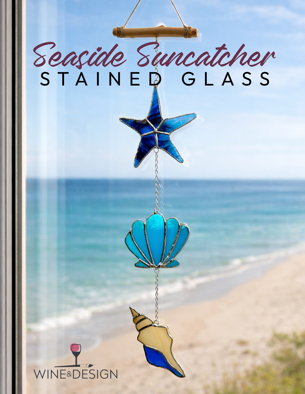 Stained Glass Seaside Suncatcher