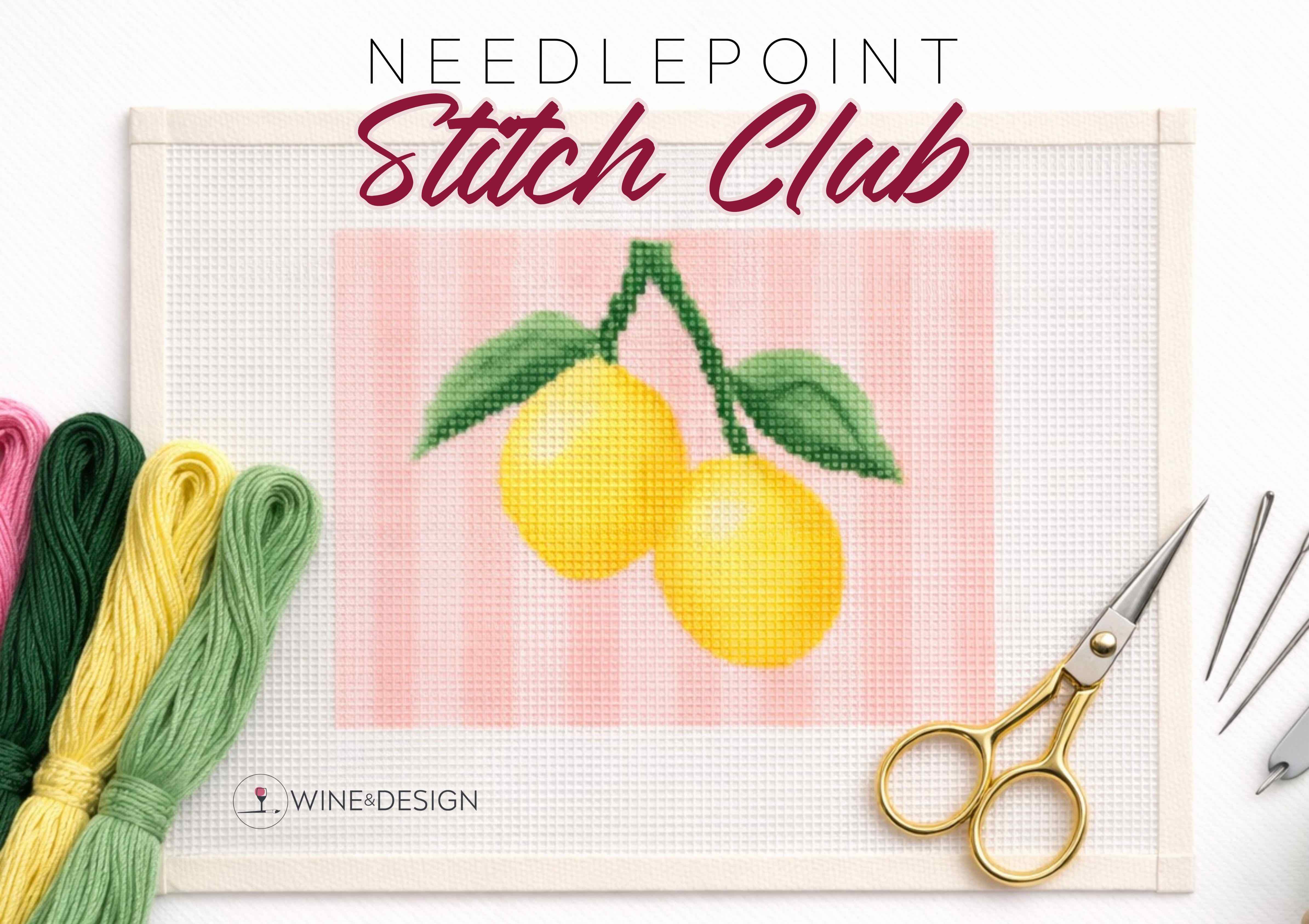 Needlepoint Stitch Club Lemons