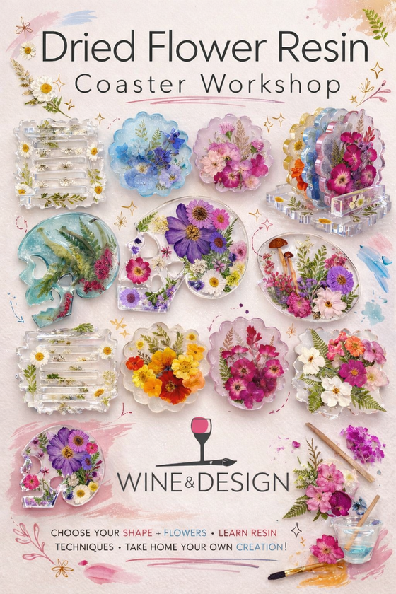 Dried Flower Resin Coaster Workshop