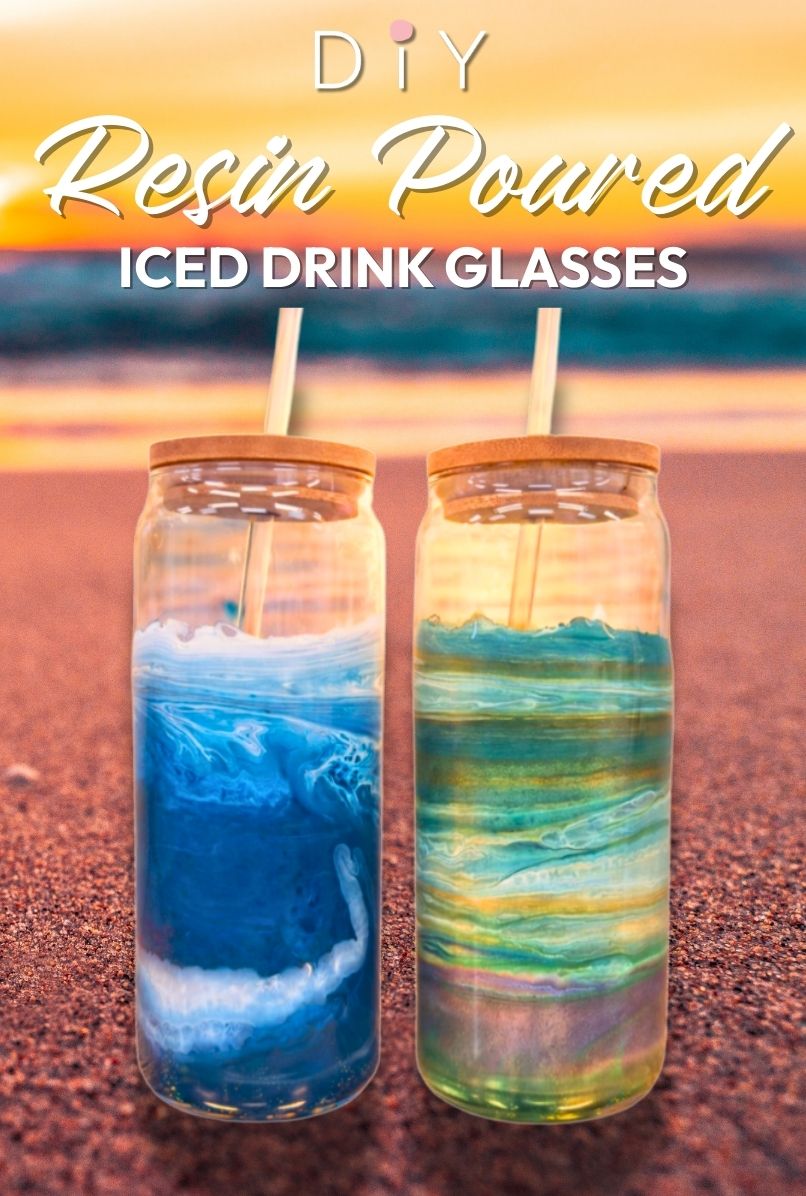 Mother's day - Resin poured iced drink glasses!
