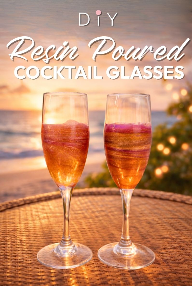 Mother's day - Resin poured cocktail glasses