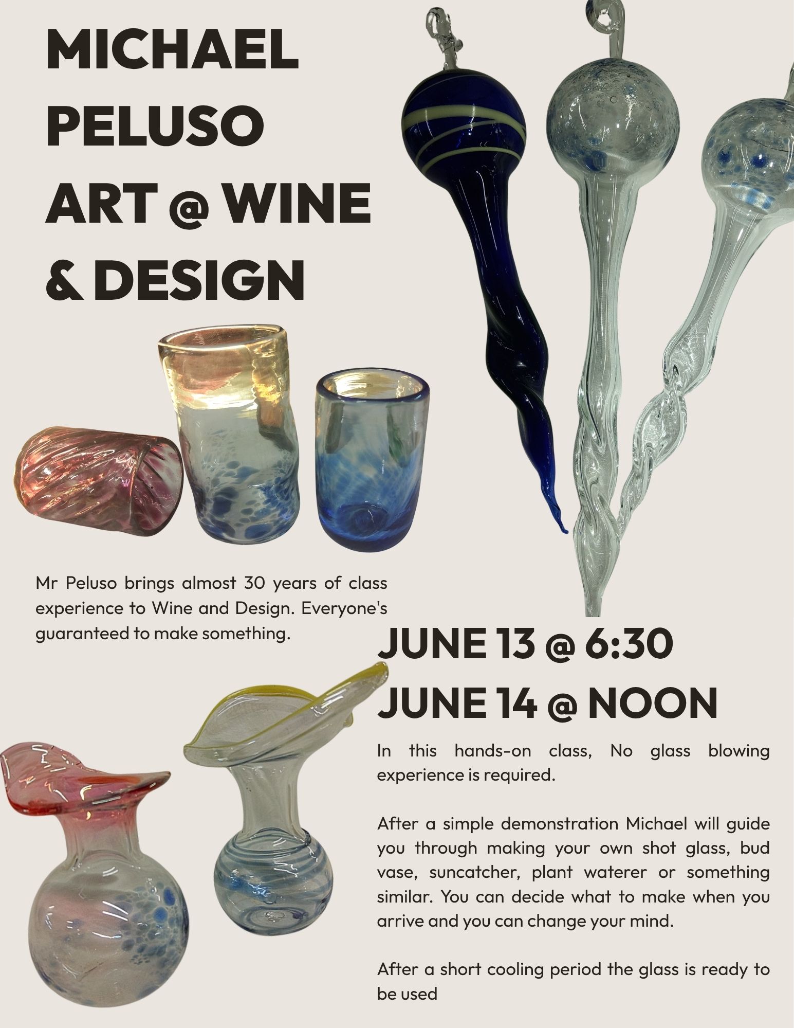 SOLD OUT Michael Peluso Glass Blowing Event