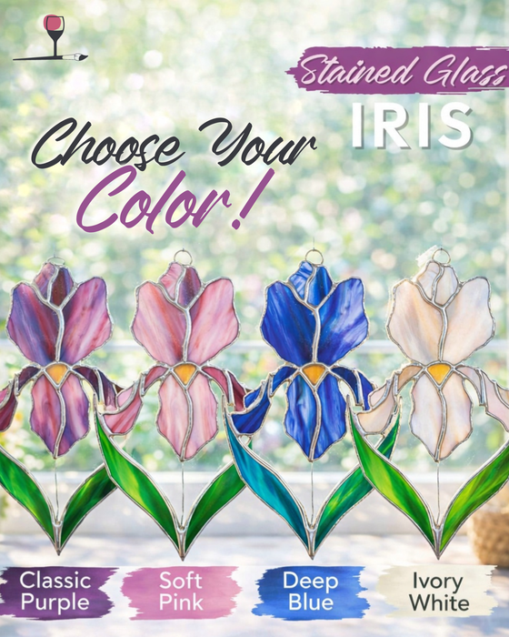Stained Glass Iris - Choose Your Color