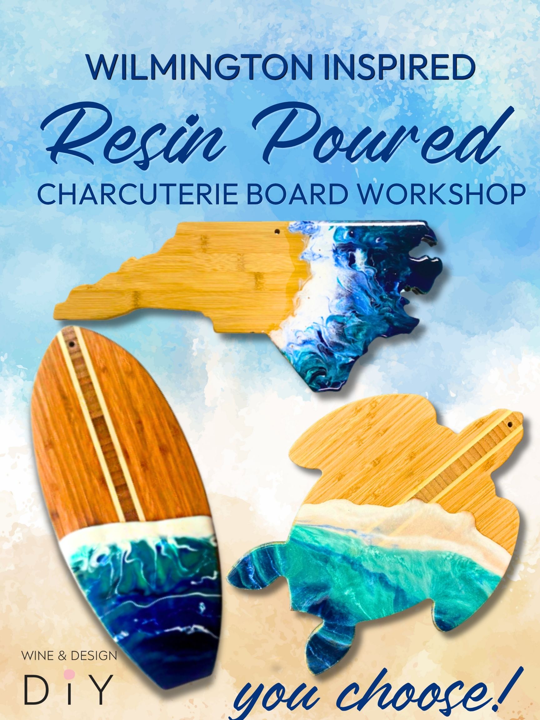 You Choose: Resin Pour Charcuterie Board