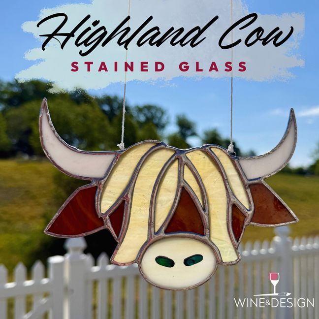 Stained Glass Highland Cow