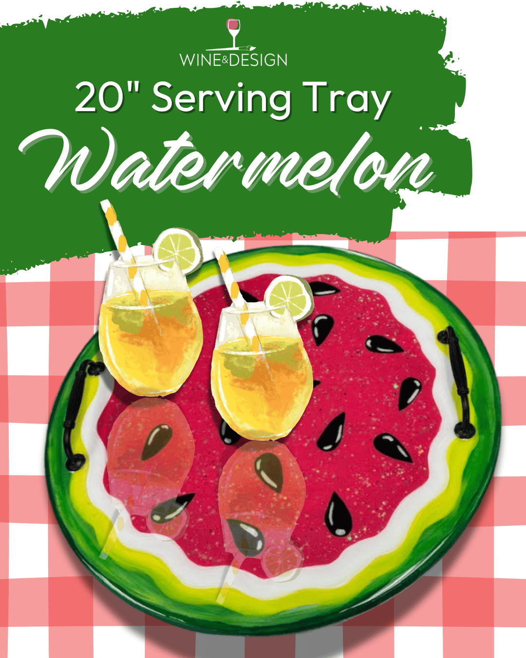 Fun Watermelon 20" Serving Tray | Workshop