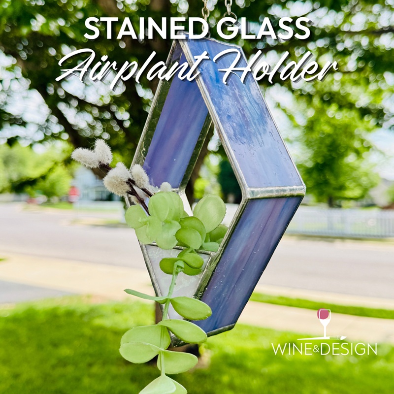 Stained Glass Airplant Holder