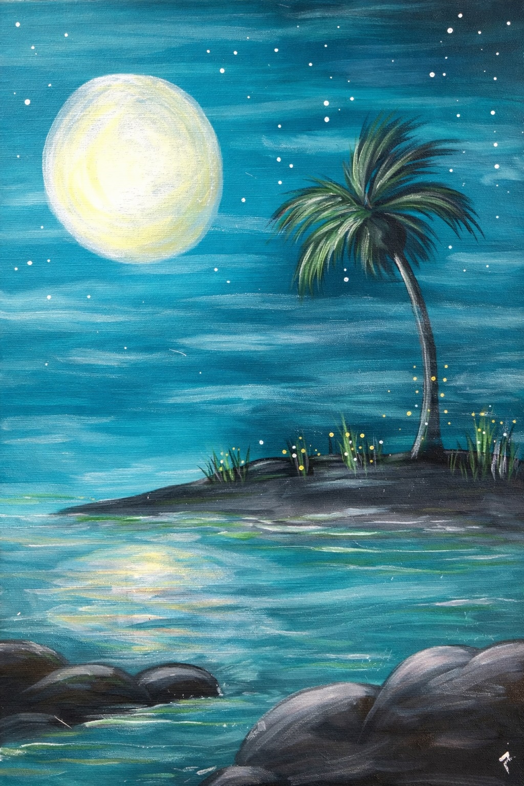 Moonlit Beach Haze