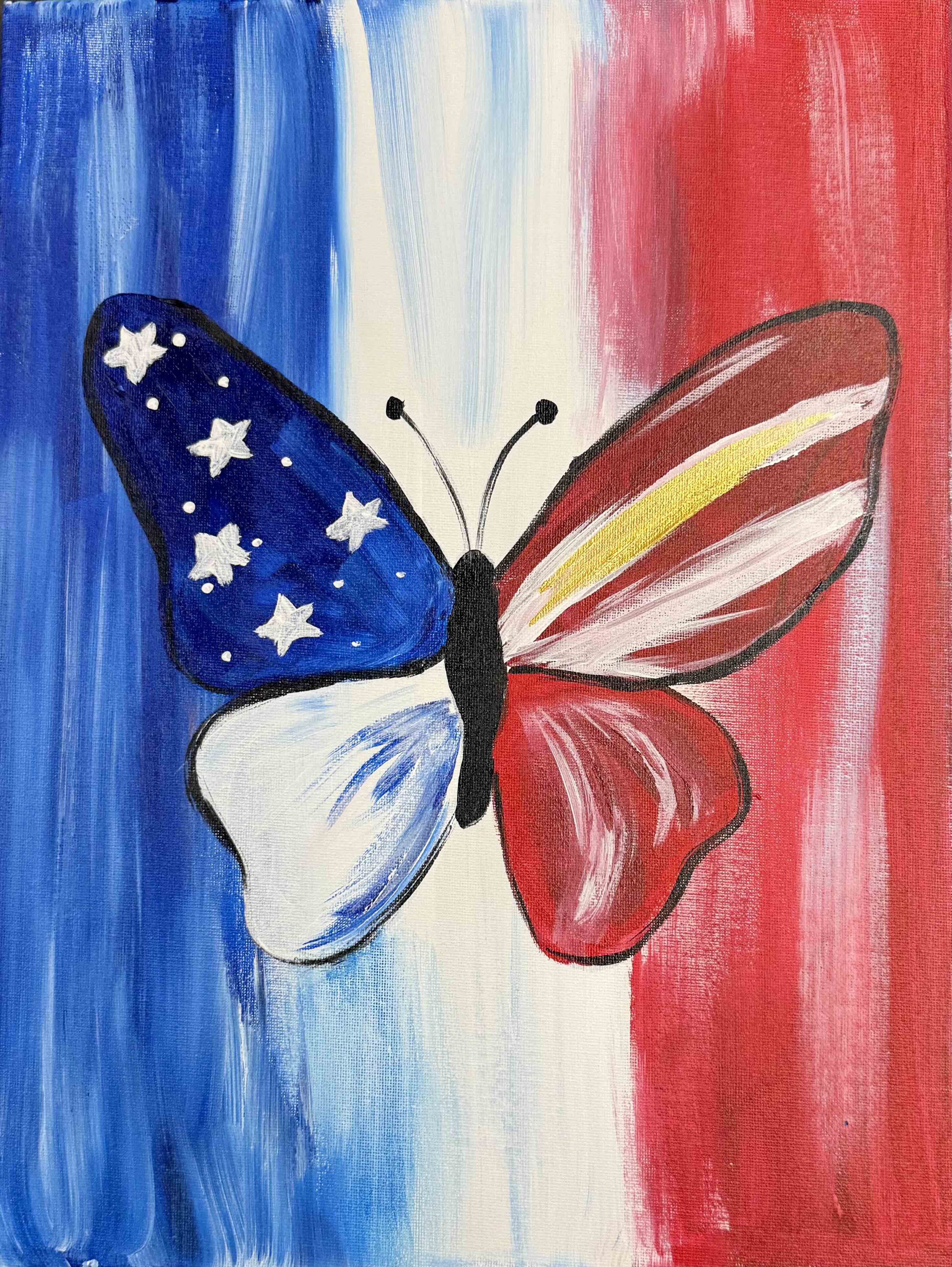 Red, White and Blue Butterfly