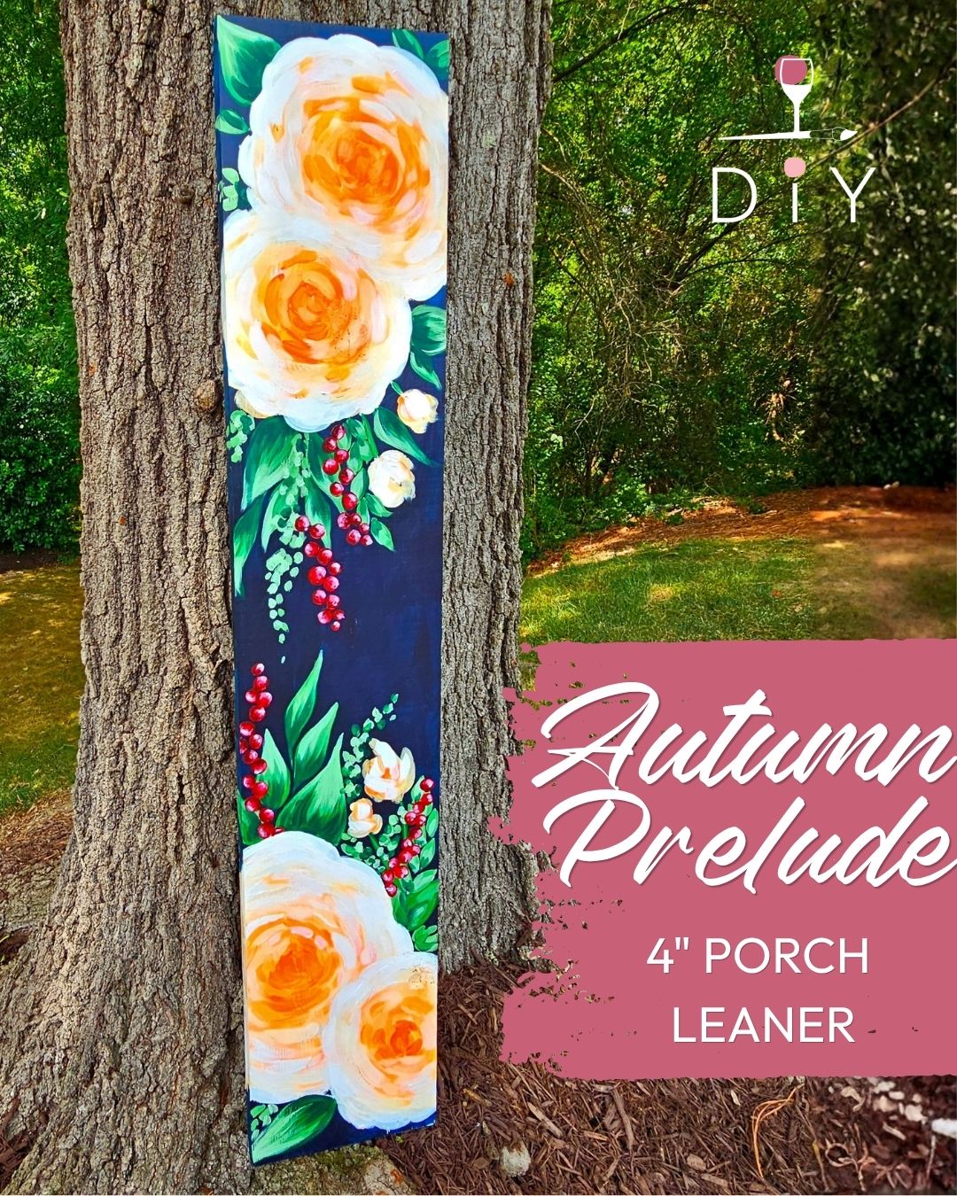 DIY Prelude to Fall Porch Leaner