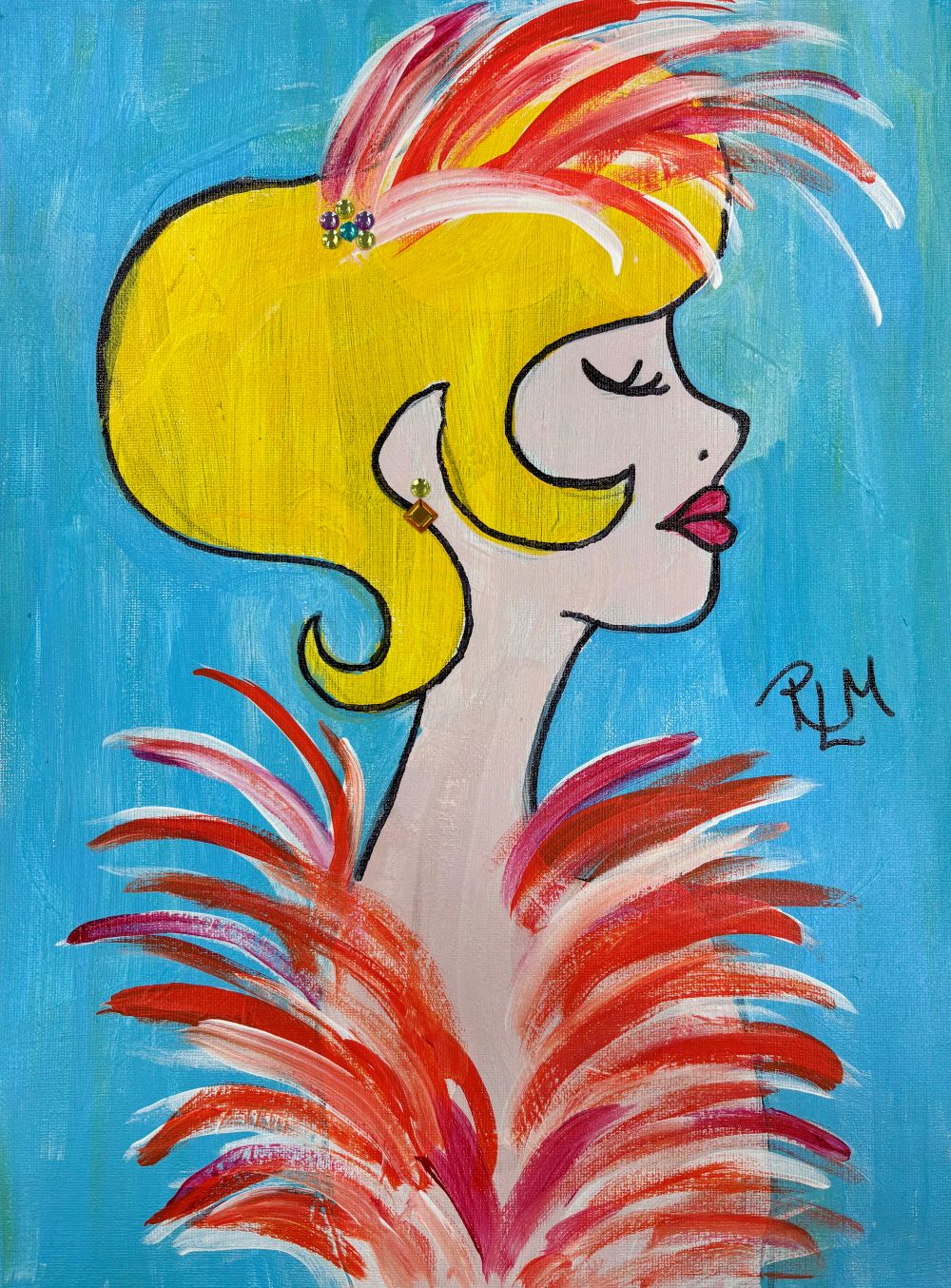 10 SPOTS LEFT: Orange Feathers 