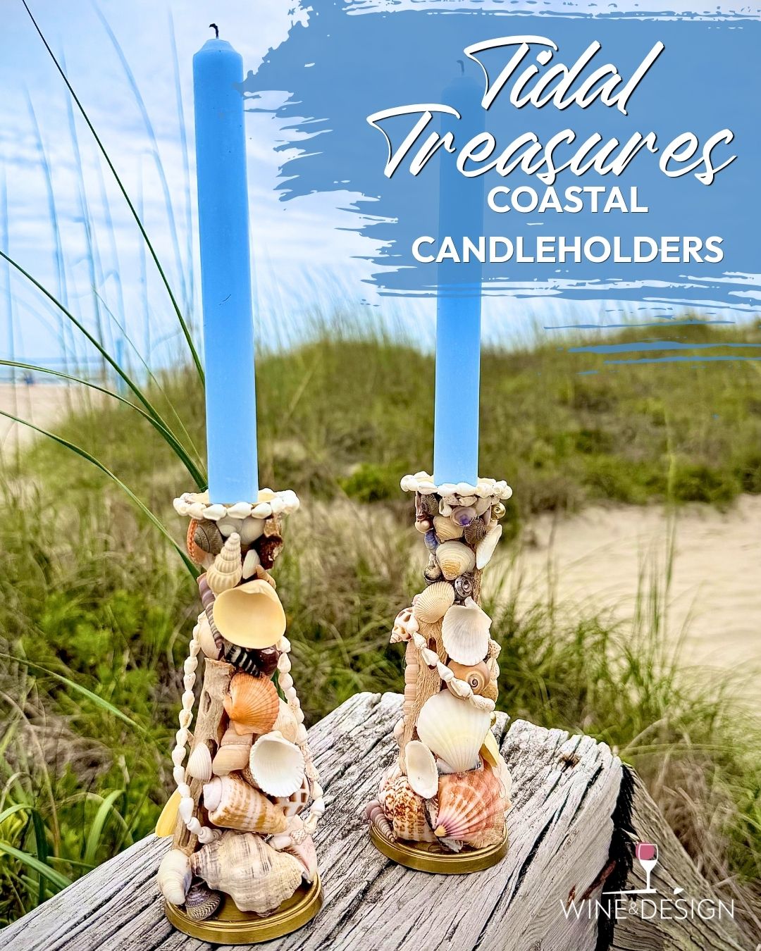 Tidal Treasures Candle Sticks | Set of 2