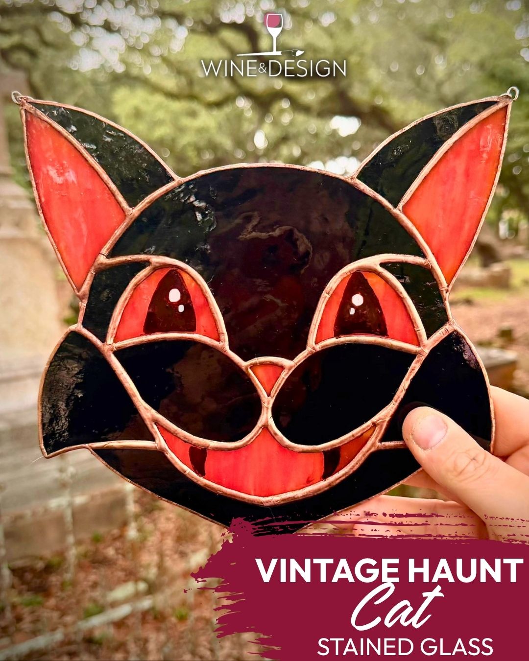 *NEW* Vintage Haunt Black Cat Stained Glass Workshop