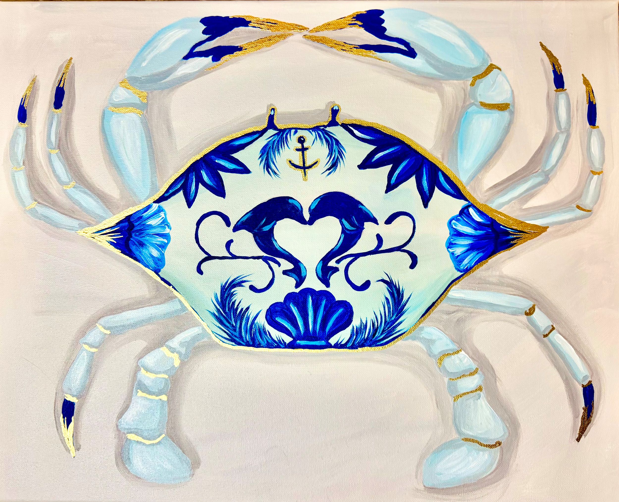 Delft Crab with Gold
