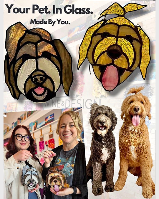 CUSTOM Stained Glass Pet Portrait
