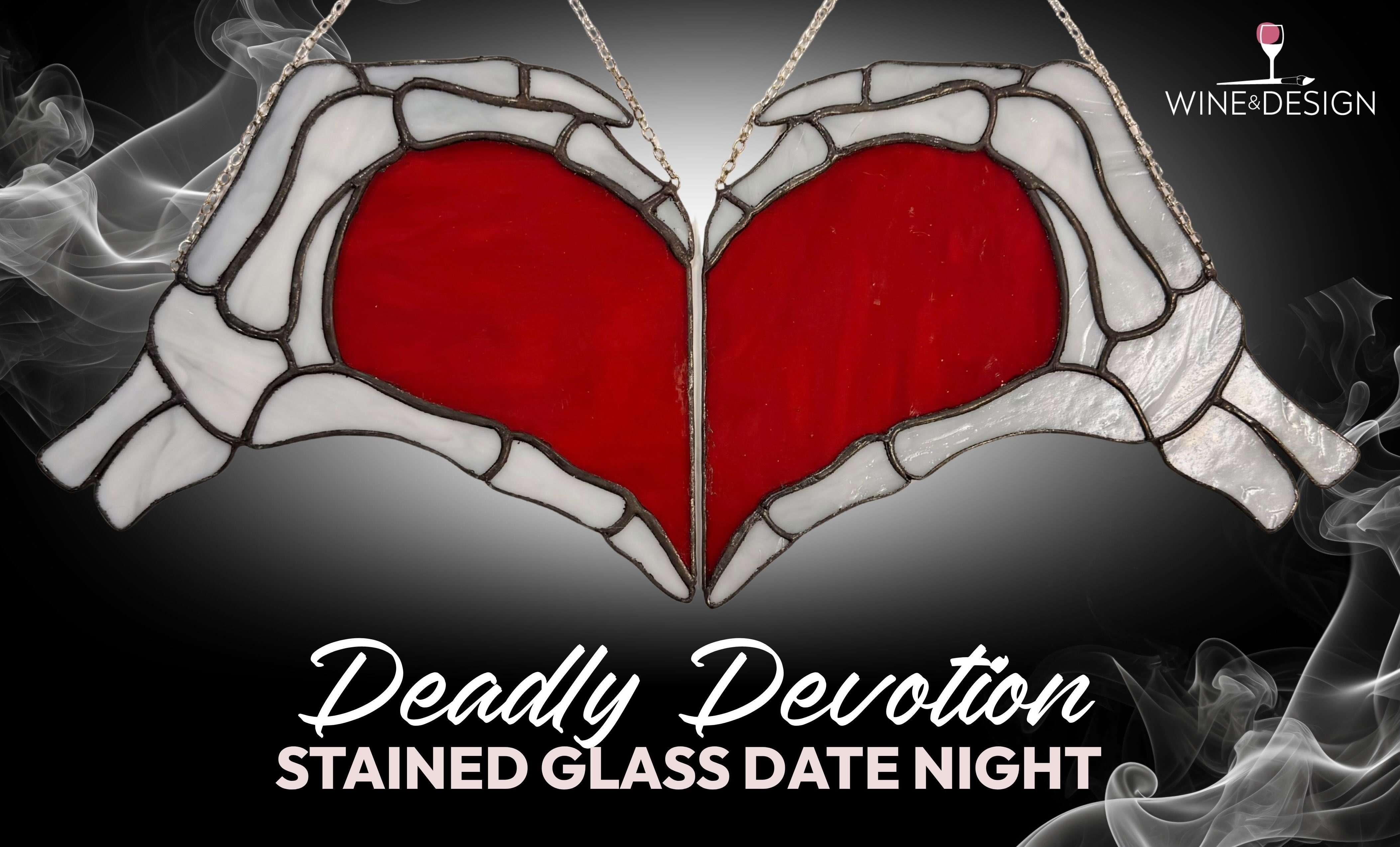 NEW DATE NIGHT Premier Art Experience: Deadly Devotion Stained Glass - a step by step art experience (1 ticket = 2 people)