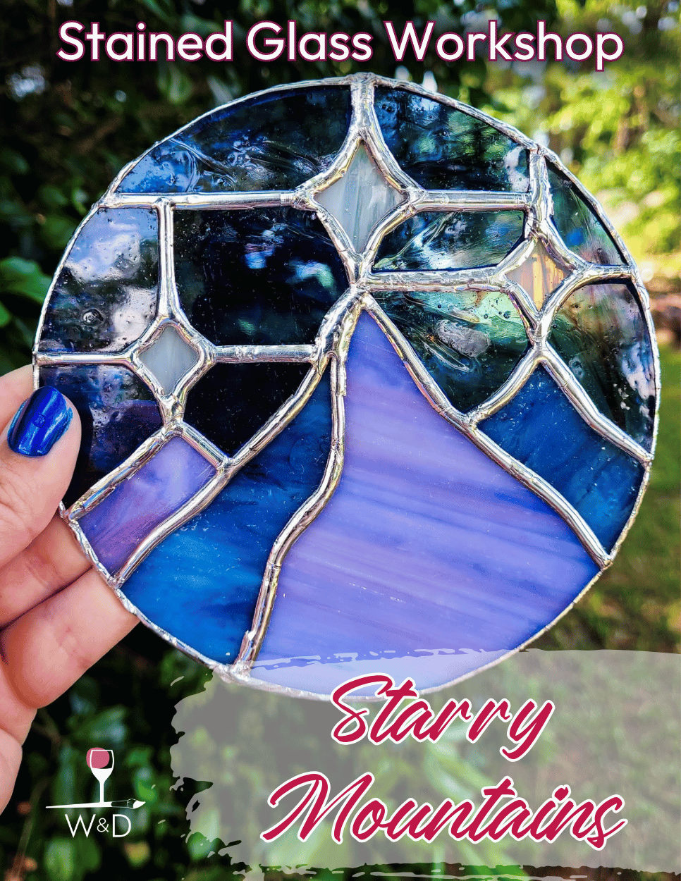 Starry Mountain Stained Glass 