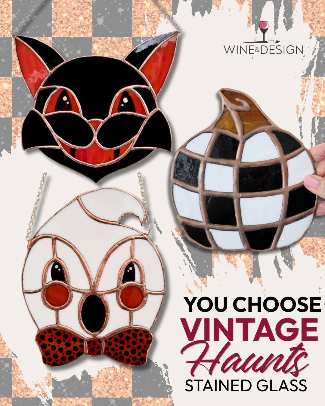 Vintage Haunt Stained Glass - You Choose!