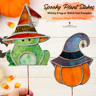 Stained Glass Spooky Plant Stake