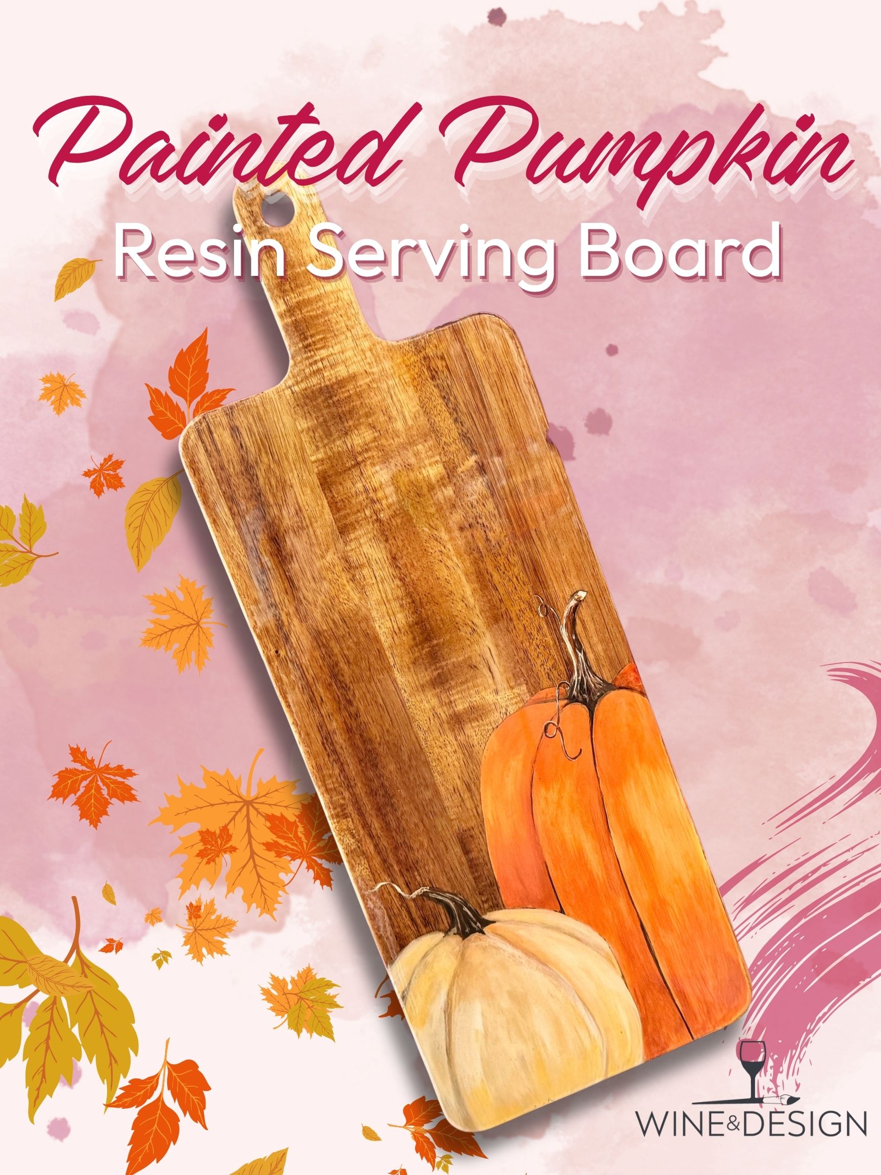 Painted Resin Pumpkin Charcuterie Board 7:00pm-9:00pm
