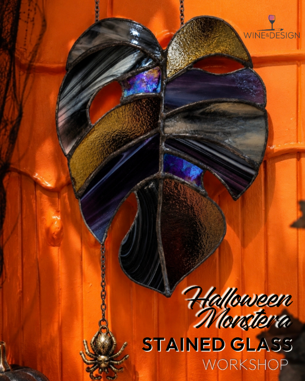 Halloween Monstera Stained Glass Workshop