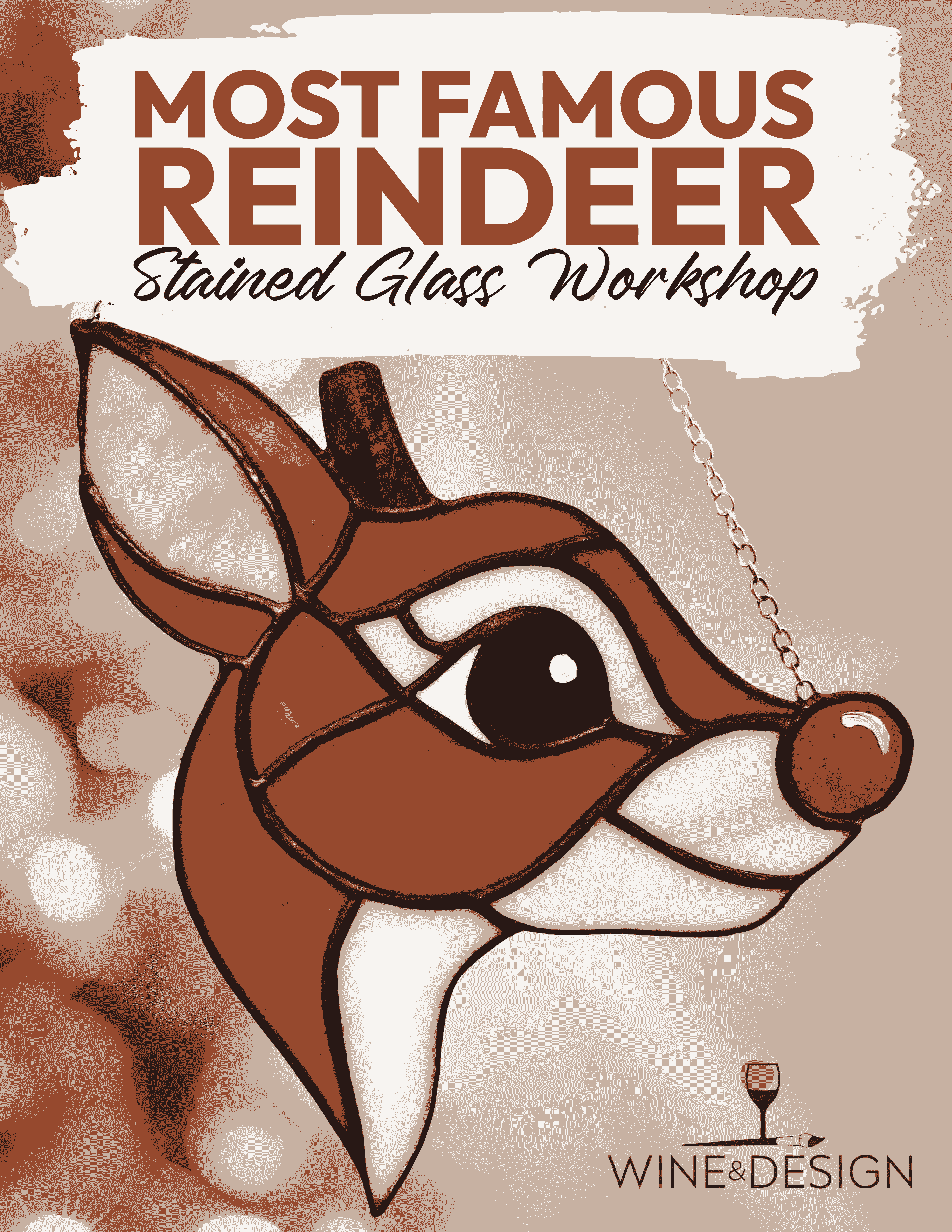 The Most Famous Reindeer Stained Glass