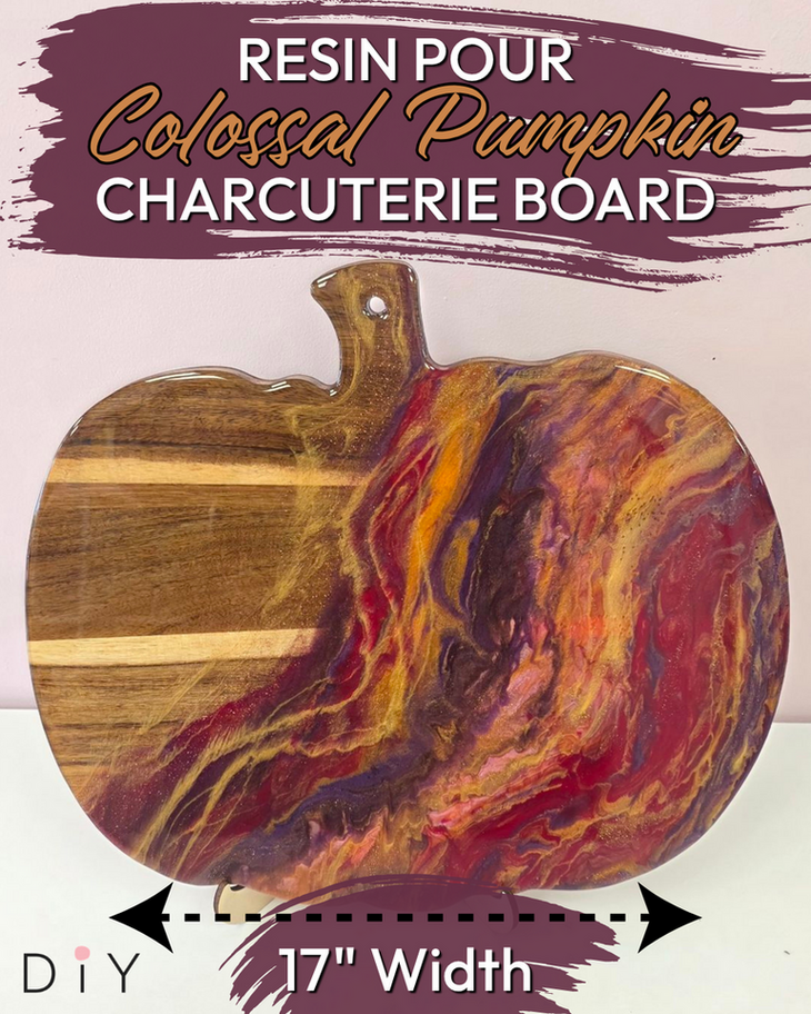 Resin Pour Pumpkin Charcuterie Board! 