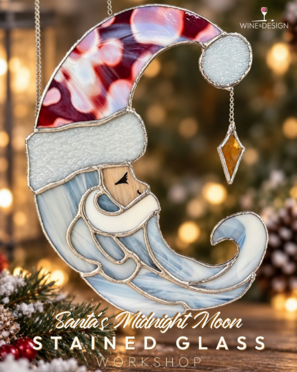 Santa's Midnight Moon Stained Glass Workshop | Winter Wonderland Collection