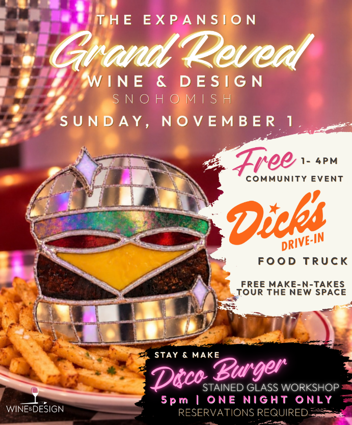 The Grand Reveal: Disco Burger Stained Glass Workshop | One Night Only!